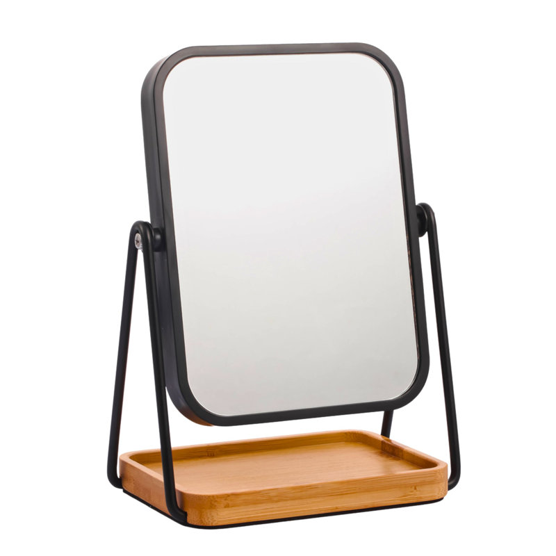 Bamboo Storage Tray Mirror