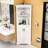 Tall Corner Cabinet with Doors and Open Shelves