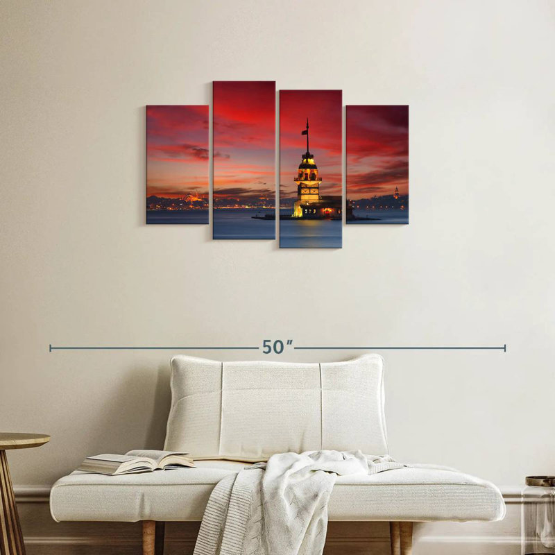 Keesha Maiden's Tower At Night, 22" H x 36" W