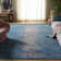 Felty Floral Blue Area Rug