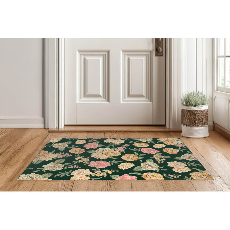 Paillasson Catherine, Vert profond, L 60 po x L 84 po