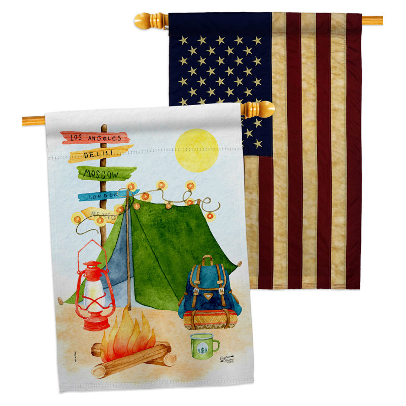 Drapeau de maison en polyester à 2 côtés 40 x 28 po