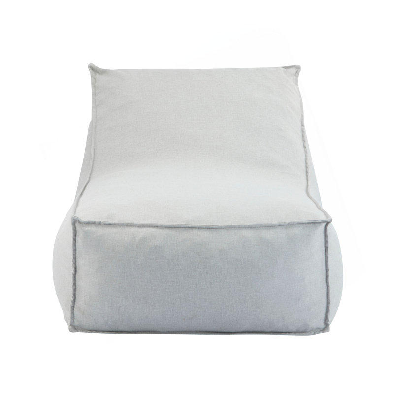 Perry Outdoor Bean Bag Lounge Chair, Light Gray