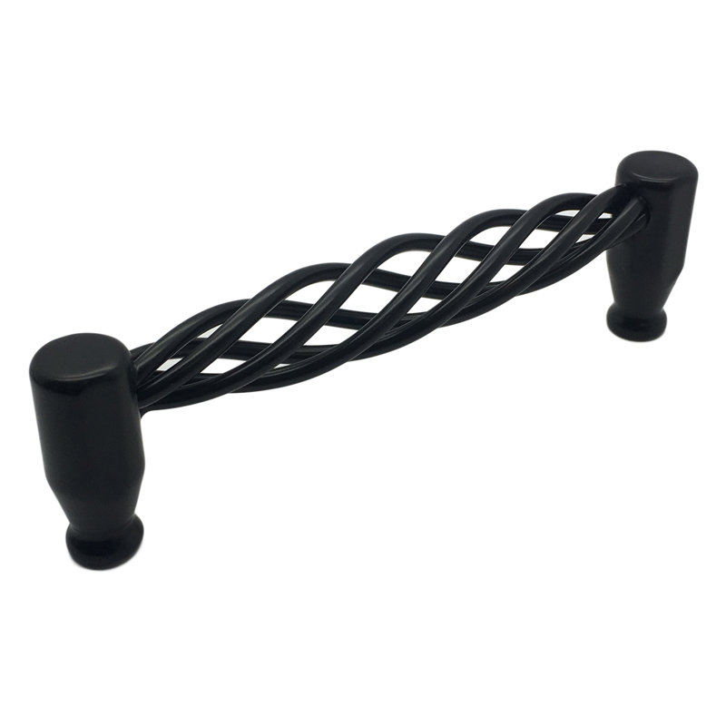 Poignée en métal, H 0,86 po x l 3,75 po x P 1,7 po, Noir