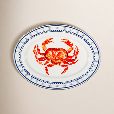 Crab House Enamel Platter