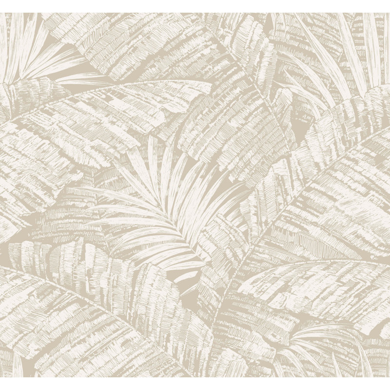 Rouleau de papier peint L 27 pi x l 27 po, Blanc et taupe