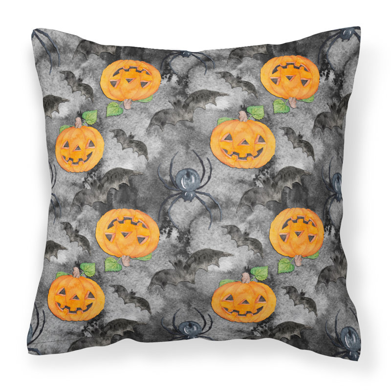 Coussin extérieur watecolor halloween jack-o-lantern, 18 po x 18 po
