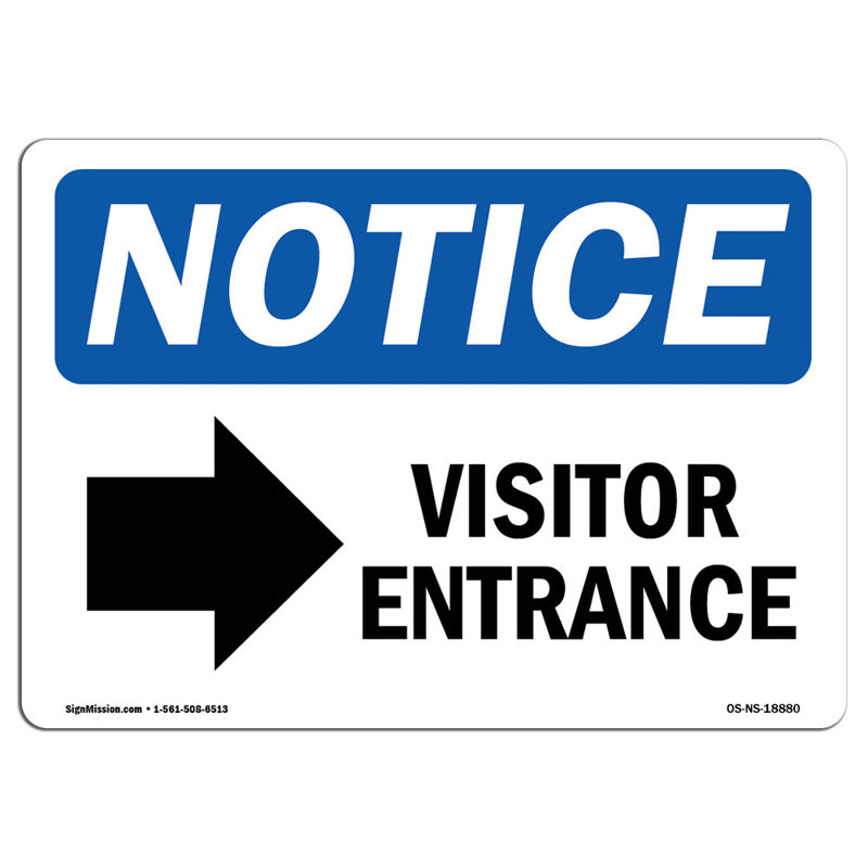 Panneau d'entrée visiteur