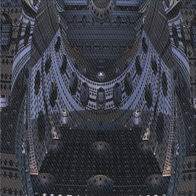 Tapis bleu/gris marine tissé à la machine