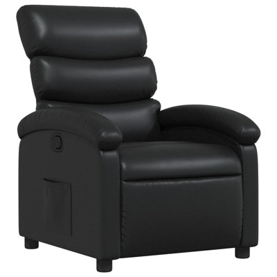 vidaXL Recliner Chair, Adjustable Backrest/ Footrest, Leather