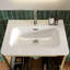 Bassin intégré en céramique blanche, drain non inclus (seulement évier en céramique, sans armoire) -121099656