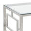Table basse rectangulaire avec plateau en verre nickel-1419634853