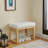 Modern Minimalist Bench With Solid Wood Frame And Soft Cushion-122062169