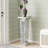Abbottsford Tall Pedestal Mirrored Glass Top End Table