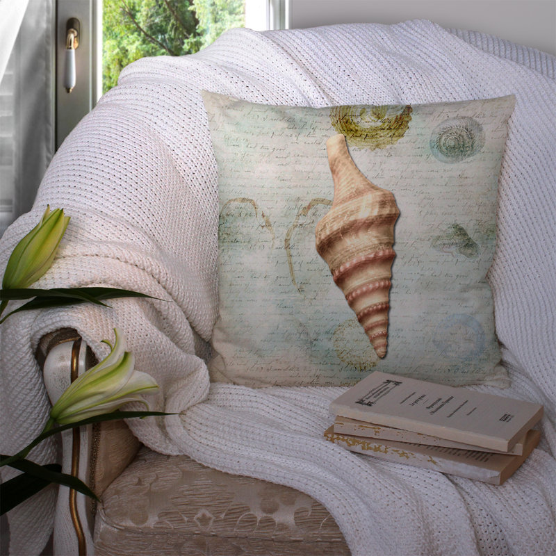 Coussin décoratif intérieur / extérieur Shells, H 14 po x l 14 po x P 4 po