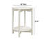 Table d'appoint ronde de style transitionnel avec tablette ouverte