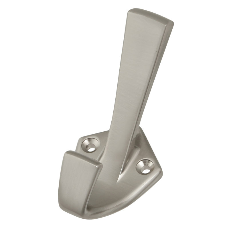 Zinc Wall Hook, Satin Nickel