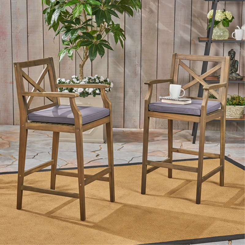 Tabouret Perla, Gris, Gris foncé