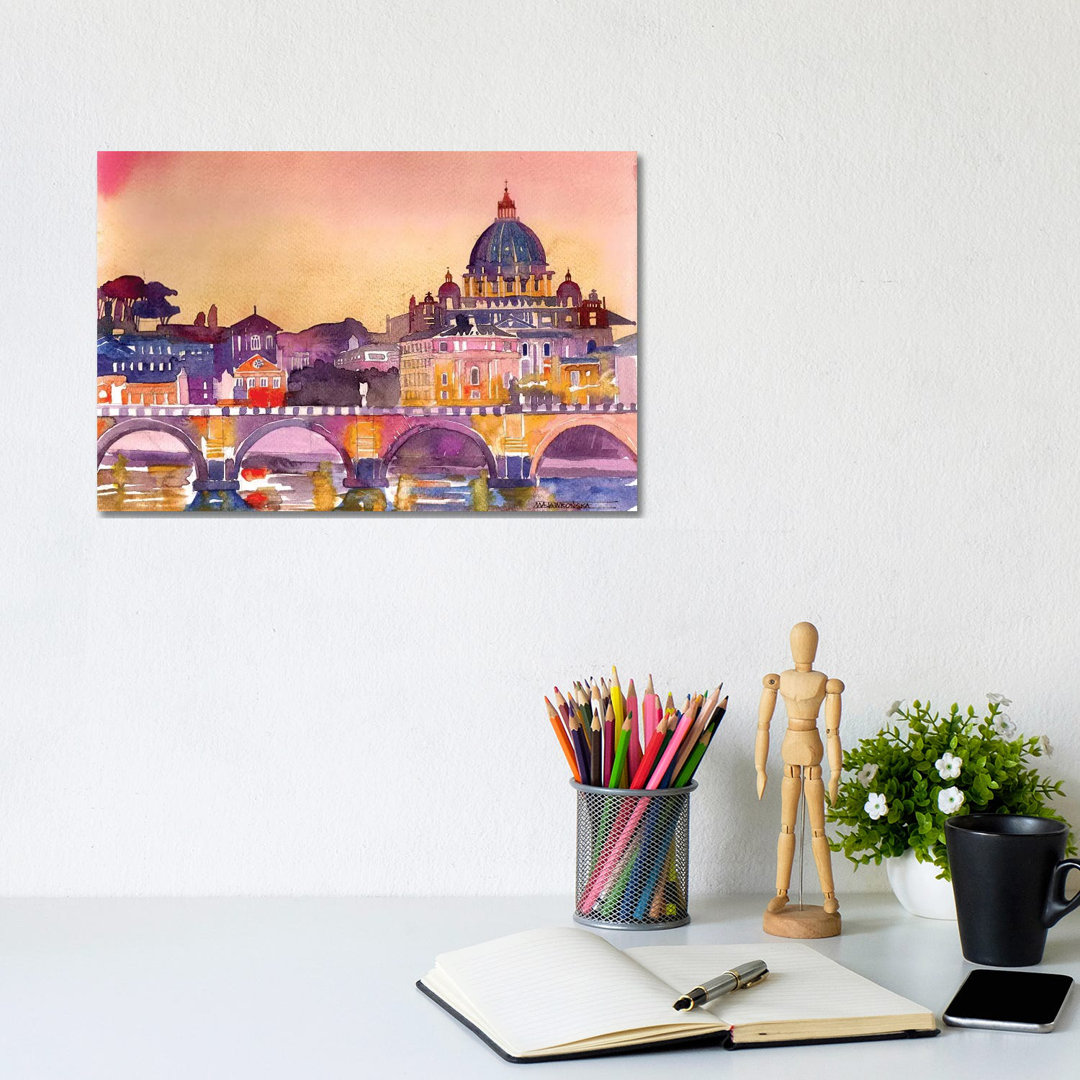 Rome by Maja Wronska - Wrapped Canvas Painting