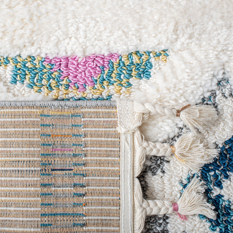 Tapis marocain à performance à poils longs Moroccan, Rectangle 8 pi x 10 pi