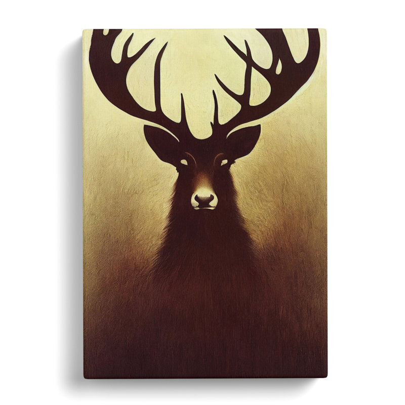 Antique Stag - Wrapped Canvas, 50cm H x 35cm W x 3cm D
