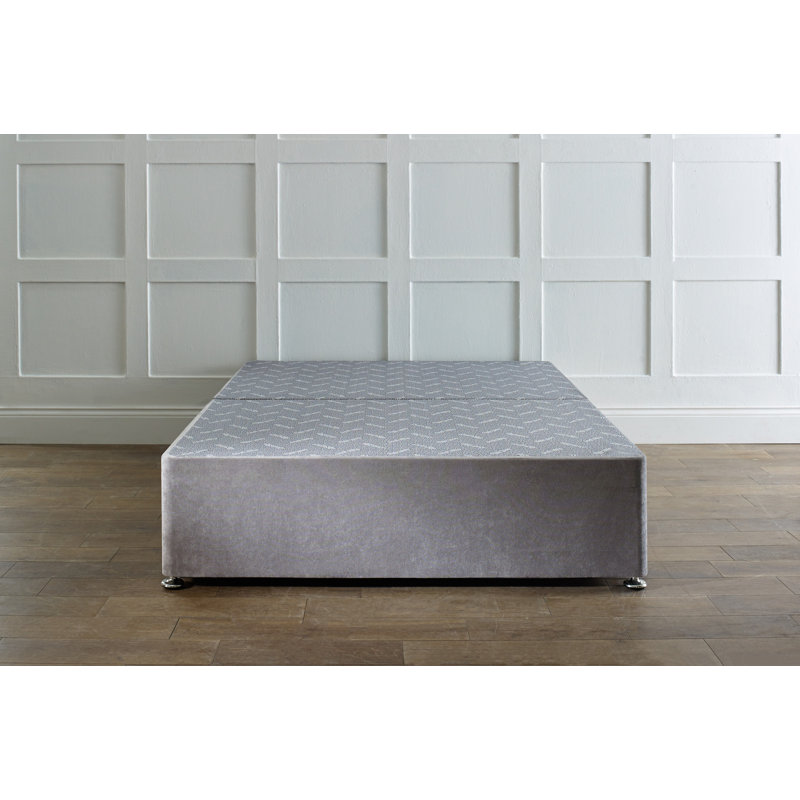 Pelemon Divan Bed Base, Single (90 x 190 cm), Grey, No Drawers