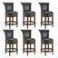 Tabourets de bar rembourrés Elveria avec structure en bois et garniture cloutée-106913298-106913299-106913304