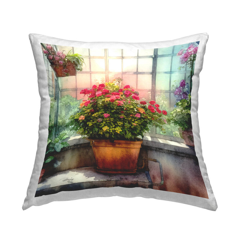 Polyester Throw Square Pillow Cover & Insert