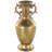 Riney Metal Weathered Vintage Amphora Decorative Gold Vase with Scroll Handles