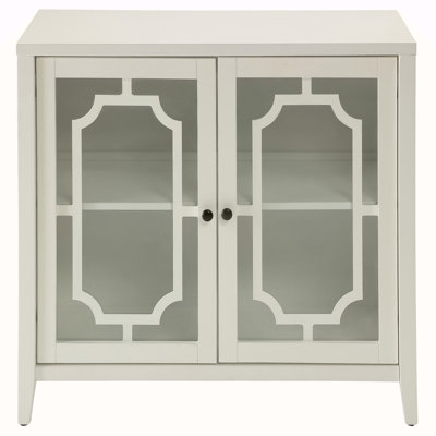 Console blanche avec 2 portes