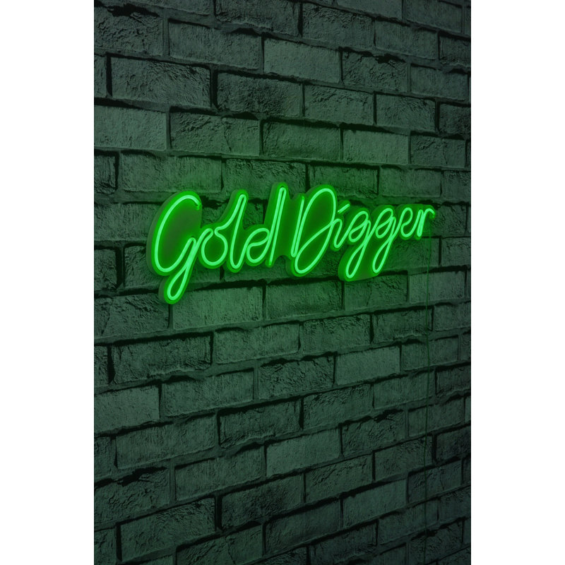 Flexible Neon LED Lighting Strip, Green, 25.2 x 6.3 x 0.8 inches | IP67 Waterproof, PVC Foam Template, 12V 2A DC Adaptor | Built-in Wall Hanging System, Perfect for Home Decor & Creative Lighting Solutions