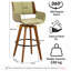 Swivel Upholstered Counter Stool-497900935-497900929