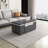 47.24" Modern Lift Top Coffee Table with 4 Stools, 3 in 1 Multi-Function Center Table,Extendable Dining Table for Living Room