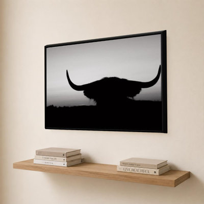 «Bull Set BW» par Nathan Larson - Impression sur toile