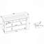 Console de 48 po en bois de pin massif, canapé d'appoint moderne avec 3 tiroirs de rangement et 2 tablettes. Facile à assembler-1533792691