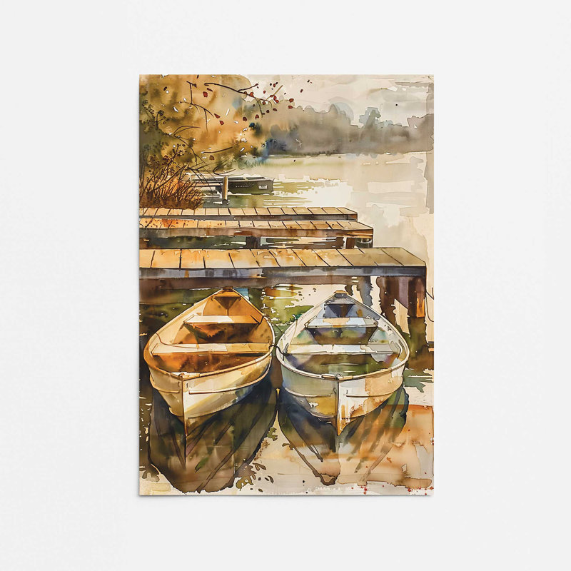 «Still Waters and Canoes», impression roulée, H 14 po x l 11 po