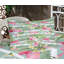Drap-housse et coussin décoratif Ambesonne Flamingo vert rose blanc-106788959