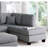 Polyfiber Reversible Sectional Sofa With Ottoman