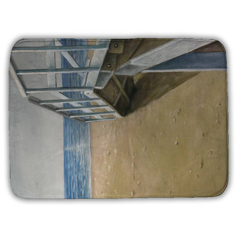 Seaside landscape Bath Mat with Non-Slip Backing - Quick Dry Memory Foam Bathroom Rug - Absorbent - Modern Plush Spa-Style - Machine Washable