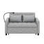 Canapé-lit convertible moderne de 56,9 po avec coussin de dossier réversible, poches latérales, deux ports USB et un support pour téléphone-249061702