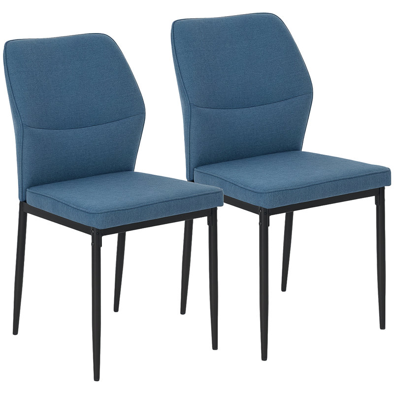 47cm H Polyester Upholstered Side Chair, Blue