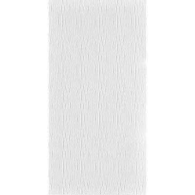 Gobi vertical MirroFlex 4 pi. x 10 pi Panneaux muraux PVC PVC 3D - Blanc brillant (40 pieds carrés / feuille)