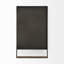 Cadre mural en métal noir L / L 24,0 po x l 3,9 po x H 40,0 po avec miroir mural en bois brun