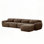 Tissu moelleux doux et moelleux en forme de L, canapés modulaires pour canapé modulaire, conception antidérapante en éponge haute densité 32D, combinaison libre