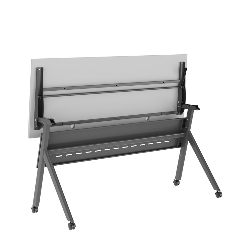 Commercial Nesting Flip Training Table With Steel Frame And Y-Legs, Grey, Grey