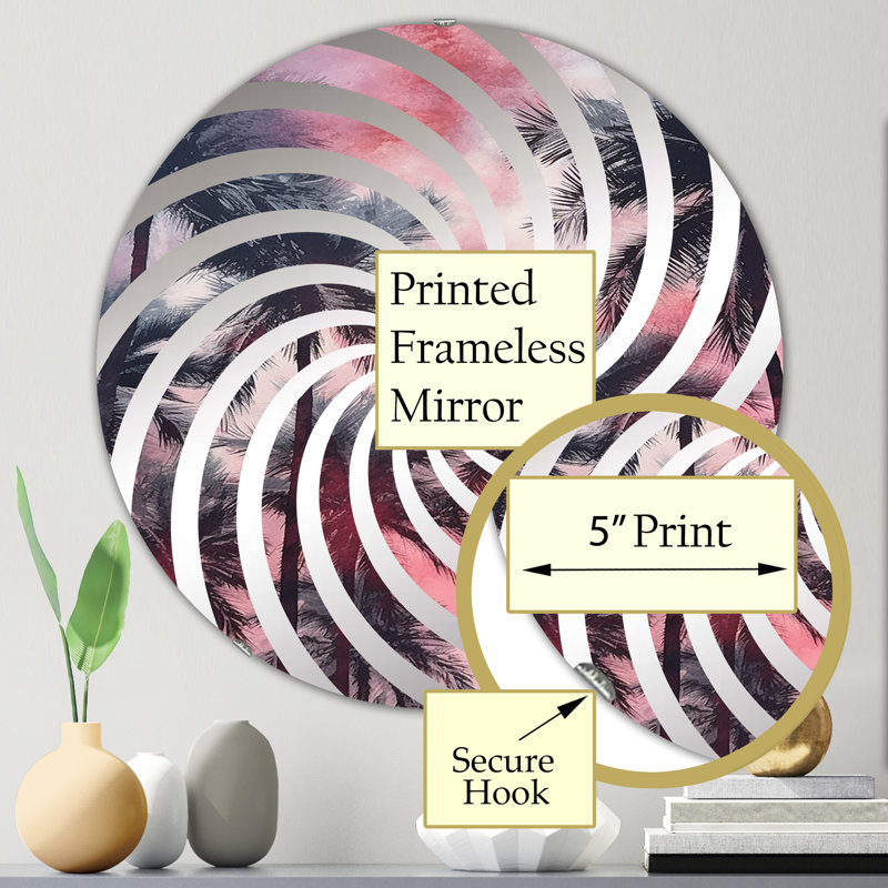 Miroir mural rond, 23,6 po x 23,6 po