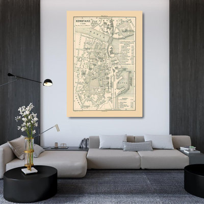 Williston Forge Baedeker Gallery Wrapped Canvas Art Titled: Konstanz Germany, Baedeker