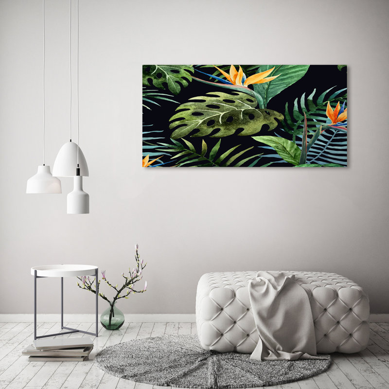 Tropical Flowers - Wrapped Canvas Print
