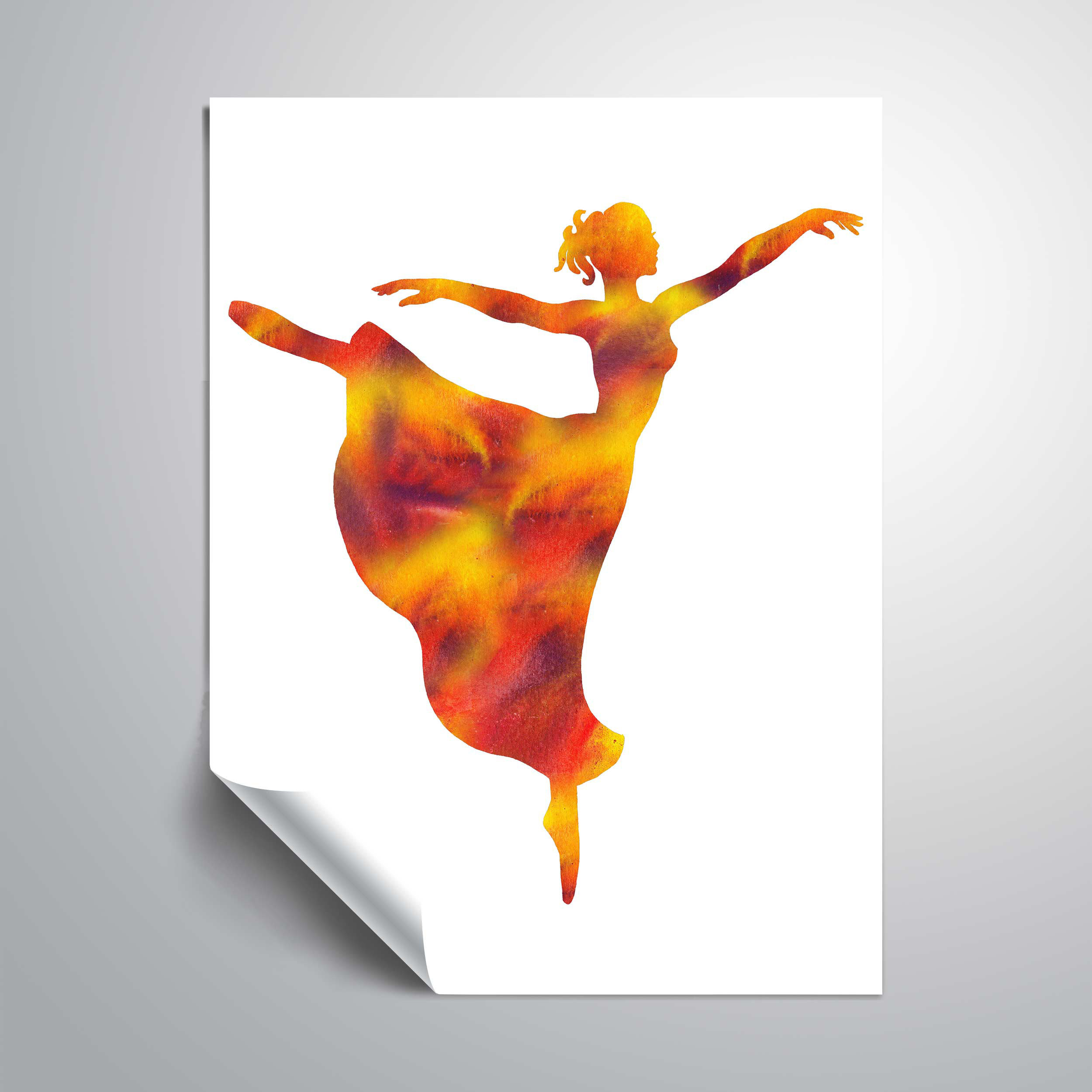 Harriet Bee Lecuyer Watercolor Ballerina Wall Decal | Wayfair