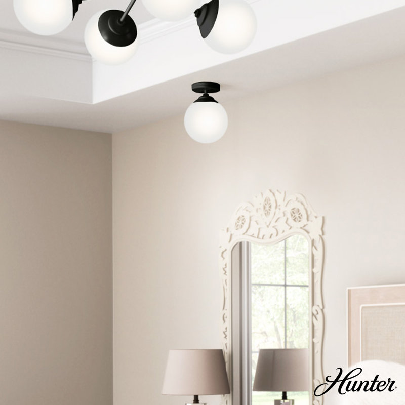 Hunter Hepburn 1 Light Semi-Flush Mount Ceiling Light Fixture